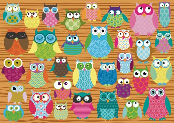 Schmidt Spiele (58196) - "Owl Collage" - 500 pezzi