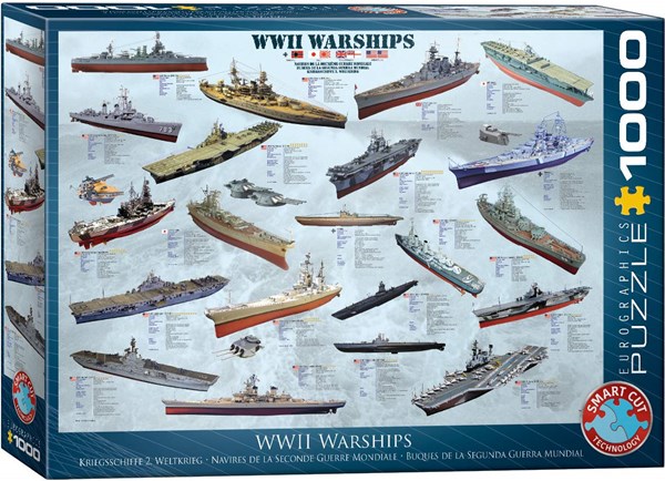 Eurographics (6000-0133) - "World War II War Ships" - 1000 pezzi