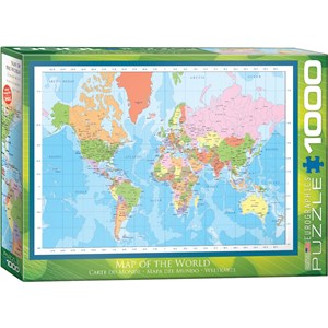 Eurographics (6000-1271) - "World Map" - 1000 pezzi