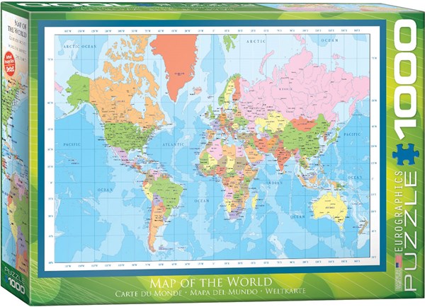 Eurographics (6000-1271) - "World Map" - 1000 pezzi