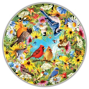 A Broader View (411) - "Backyard Birds (Round Table Puzzle)" - 500 pezzi