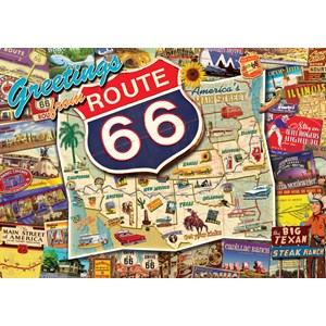 Buffalo Games (3887) - Kate Ward Thacker: "Route 66 (revised)" - 500 pezzi
