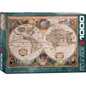 Eurographics (6000-1997) - "Antique World Map" - 1000 pezzi