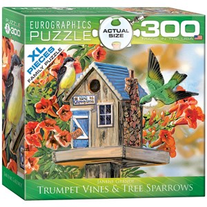 Eurographics (8300-0602) - Janene Grende: "Trumpet Vines & Tree Sparrows" - 300 pezzi