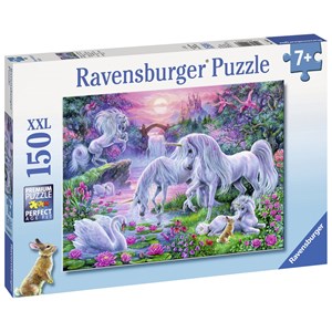 Ravensburger (10021) - "Unicorns in the Sunset Glow" - 150 pezzi