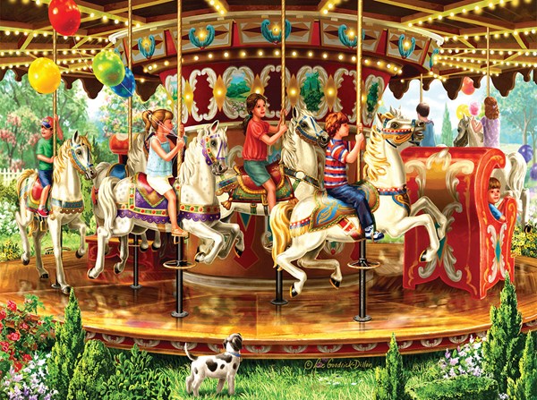 SunsOut (59798) - Liz Goodrick-Dillon: "Carousel Ride" - 1000 pezzi