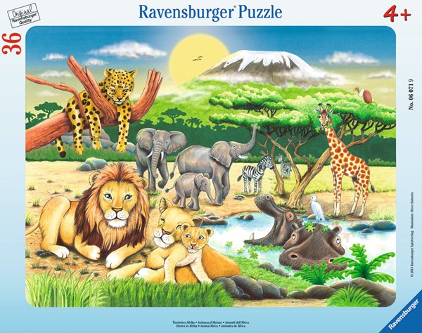 Ravensburger (06071) - "African Animals" - 36 pezzi