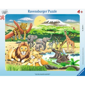 Ravensburger (06071) - "African Animals" - 36 pezzi