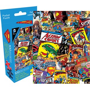 Aquarius (61107) - "DC Comics Superman Collage (Pocket Puzzle)" - 100 pezzi