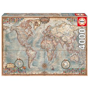Educa (14827) - "The World Executive Map" - 4000 pezzi