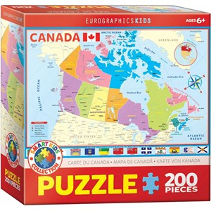 Eurographics (6200-0797) - "Map of Canada" - 200 pezzi