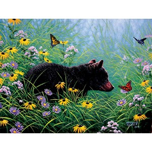 SunsOut (69601) - Abraham Hunter: "Black Bear and Butterfly" - 500 pezzi