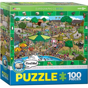 Eurographics (6100-0542) - "A Day at the Zoo" - 100 pezzi