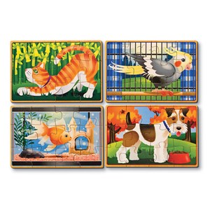 Melissa and Doug (3790) - "Pets Puzzles in a Box" - 12 pezzi