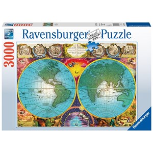 Ravensburger (17074) - Tom Antonishak: "Antique Map" - 3000 pezzi