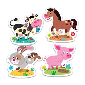 Trefl (360523) - "Farm Animals" - 2 3 4 5 pezzi