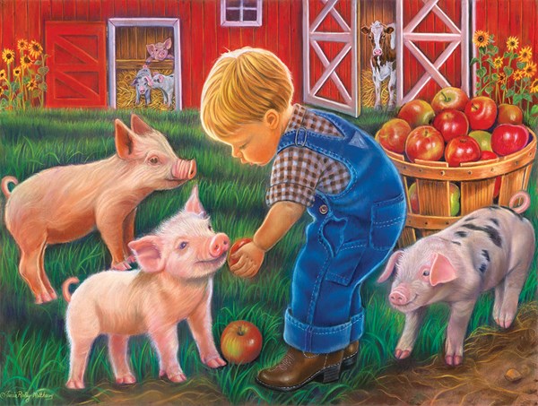 SunsOut (35838) - Tricia Reilly-Matthews: "Farm Boy" - 300 pezzi