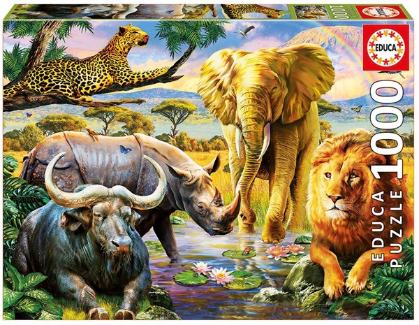 Educa (16748) - Adrian Chesterman: "The Big Five" - 1000 pezzi