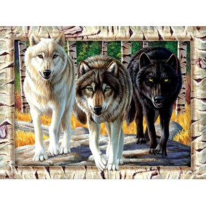 SunsOut (58681) - Cynthie Fisher: "Wolf Pack Colors" - 1000 pezzi
