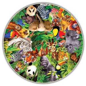 A Broader View (373) - "Wild Animals (Round Table Puzzle)" - 500 pezzi
