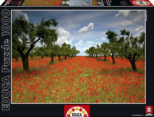 Educa (15992) - "Poppy Field" - 1000 pezzi