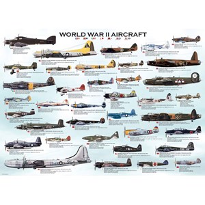 Eurographics (8500-0075) - "World War II Aircraft" - 500 pezzi