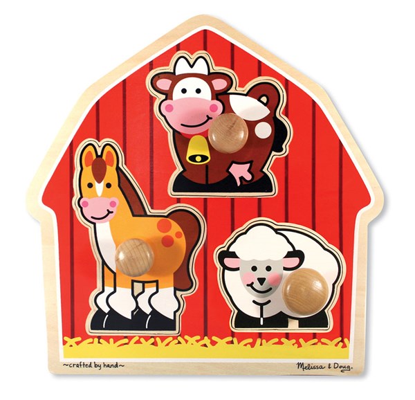 Melissa and Doug (2054) - "Barnyard Animals" - 3 pezzi