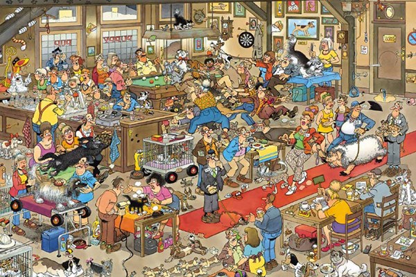 Jumbo (13035) - Jan van Haasteren: "The Dog Show" - 1500 pezzi