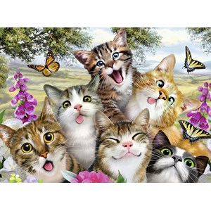 Ravensburger (12620) - Howard Robinson: "Friendly Felines" - 200 pezzi