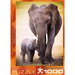 Eurographics (6000-0270) - "Elephant & Baby" - 1000 pezzi