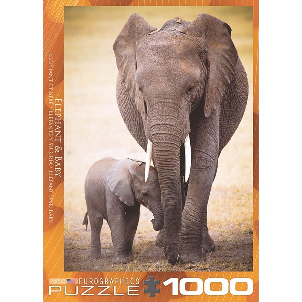 Eurographics (6000-0270) - "Elephant & Baby" - 1000 pezzi