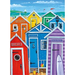 Clementoni (39327) - "Rainbow Beach Huts" - 1000 pezzi