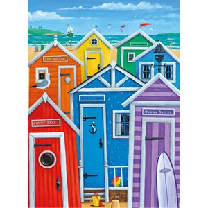 Clementoni (39327) - "Rainbow Beach Huts" - 1000 pezzi