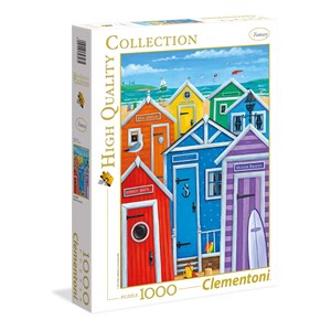 Clementoni (39327) - "Rainbow Beach Huts" - 1000 pezzi
