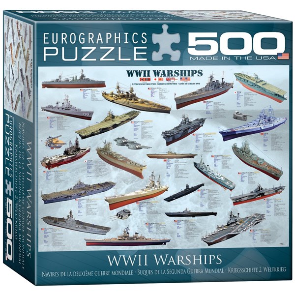Eurographics (8500-0133) - "World War II Warships" - 500 pezzi