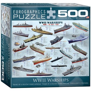 Eurographics (8500-0133) - "World War II Warships" - 500 pezzi