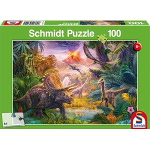 Schmidt Spiele (56129) - Jan Patrik Krasny: "Valley of Dinosaurs" - 100 pezzi