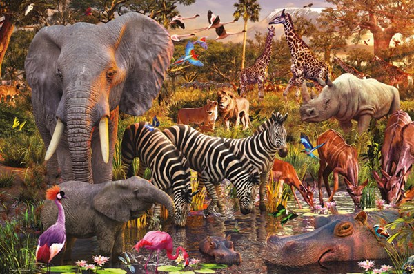 Ravensburger (17037) - David Penfound: "African Animal World" - 3000 pezzi