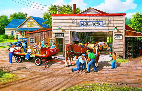 SunsOut (39938) - Ken Zylla: "Lunch Break and Repair" - 1000 pezzi