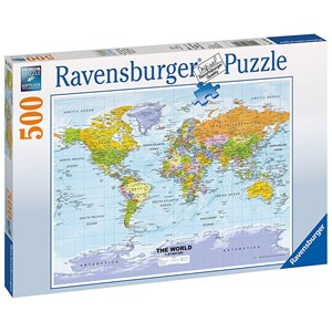 Ravensburger (14755) - "Political World Map" - 500 pezzi
