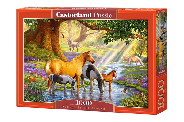 Castorland (C-103737) - "Horses by the Stream" - 1000 pezzi