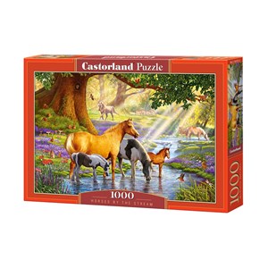 Castorland (C-103737) - "Horses by the Stream" - 1000 pezzi