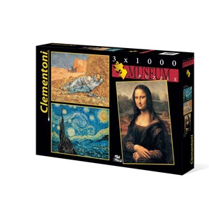 Clementoni (08008) - Leonardo Da Vinci, Vincent van Gogh: "Museum Collection" - 1000 pezzi