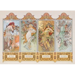Clementoni (39177) - Alphonse Mucha: "The Four Seasons" - 1000 pezzi