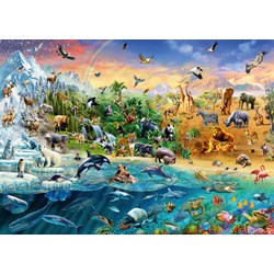 Schmidt Spiele (58324) - "World of Animals" - 1000 pezzi