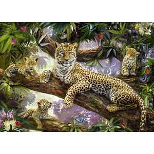 Ravensburger (19148) - "Leopard Family" - 1000 pezzi
