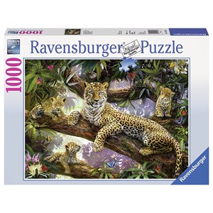 Ravensburger (19148) - "Leopard Family" - 1000 pezzi