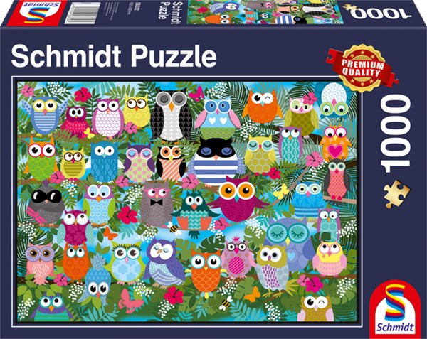 Schmidt Spiele (58332) - "Owl Collage II" - 500 pezzi