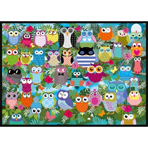 Schmidt Spiele (58332) - "Owl Collage II" - 500 pezzi