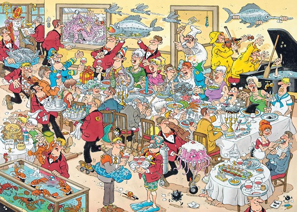 Jumbo (19003) - Jan van Haasteren: "Food Frenzy" - 1000 pezzi